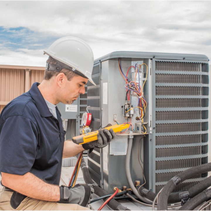Clinton Duct Cleaning certified duct cleaning technician on a service call in Clinton, Ontario
